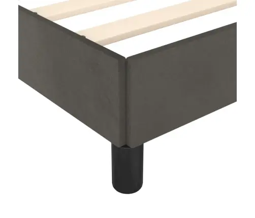 Voodiraam Ilma Madratsita, Tumehall, 120X200 cm Samet