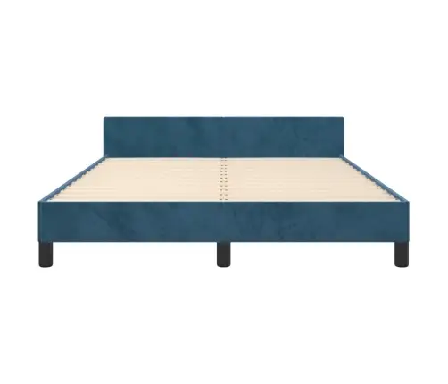 Voodiraam Ilma Madratsita Tumesinine 140X190 Cm Samet