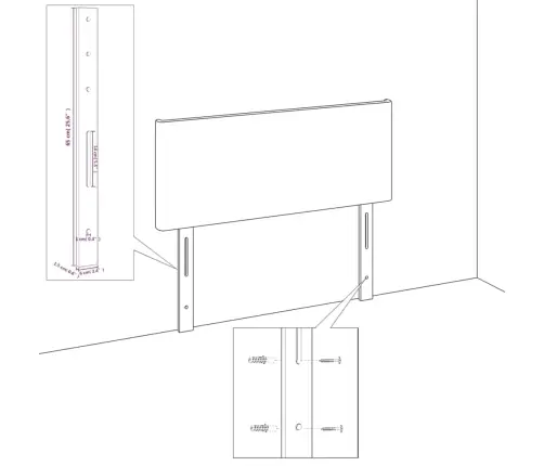 Voodiraam Ilma Madratsita, Helehall, 140X200 cm Samet