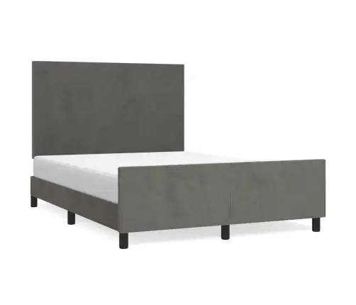 Lovos Rėmas Be Čiužinio, Tamsiai Pilkas, 140X200cm Aksomas