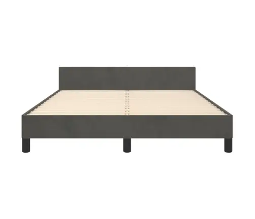 Lovos Rėmas Be Čiužinio, Tamsiai Pilkas, 140X200cm Aksomas