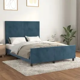 Voodiraam Ilma Madratsita Tumesinine 140X200 Cm Samet