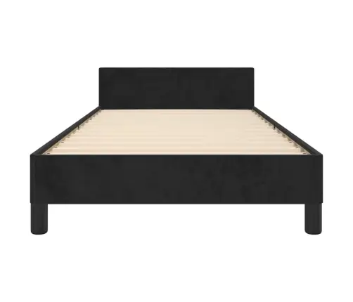 Voodiraam Ilma Madratsita Must 100X200 Cm Samet