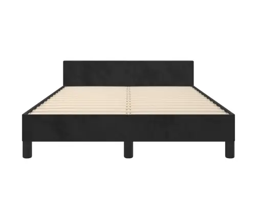 Lovos Rėmas Be Čiužinio, Juodos Spalvos, 120X200cm Aksomas