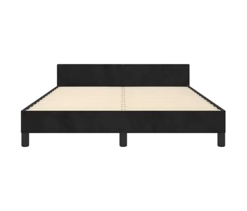 Lovos Rėmas Be Čiužinio, Juodos Spalvos, 140X200cm Aksomas