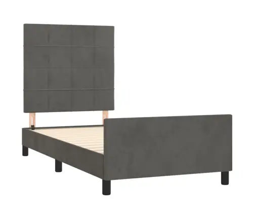Gultas Rāmis Bez Matrača, Tumši Pelēks Samts, 80X200 Cm Vidaxl Gultas Rāmis Bez Matrača, Tumši Pelēks Samts, 80X200 Cm Vidaxl