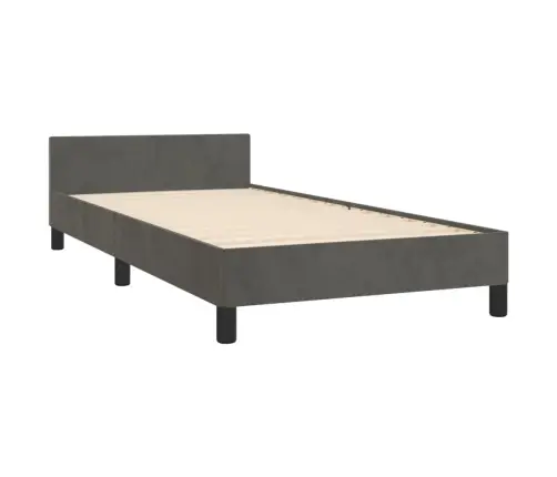 Gultas Rāmis Bez Matrača, Tumši Pelēks Samts, 80X200 Cm Vidaxl Gultas Rāmis Bez Matrača, Tumši Pelēks Samts, 80X200 Cm Vidaxl