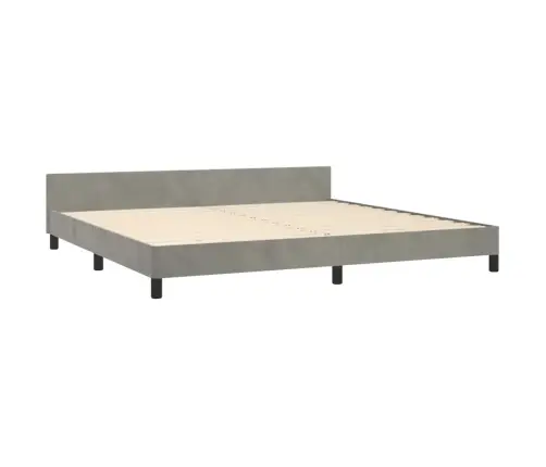 Lovos Rėmas Be Čiužinio, Šviesiai Pilkas, 200X200cm Aksomas