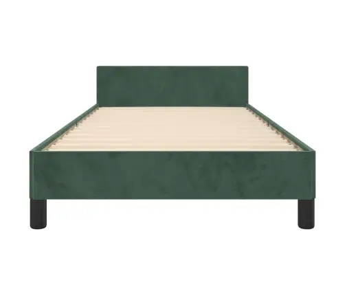 Voodiraam Ilma Madratsita Tumeroheline 90X200 Cm Samet