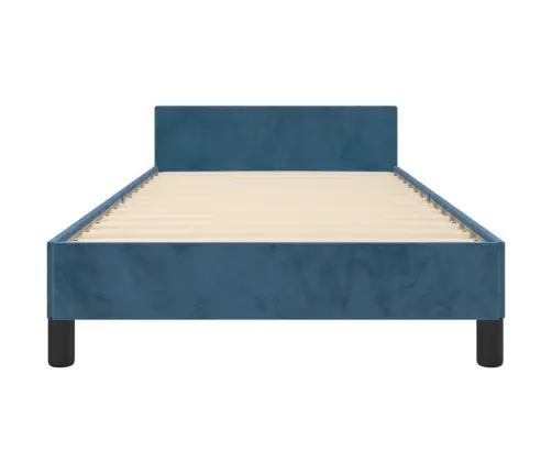 Voodiraam Ilma Madratsita Tumesinine 100X200 Cm Samet