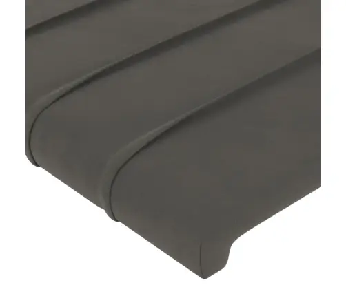 Gulta Bez Matrača, Tumši Pelēks, 120X200 Cm, Samts Vidaxl