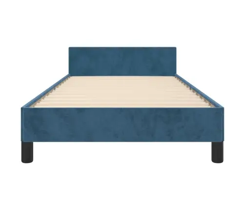 Gultas Rāmis Bez Matrača, Tumši Zils Samts, 80X200 Cm Vidaxl