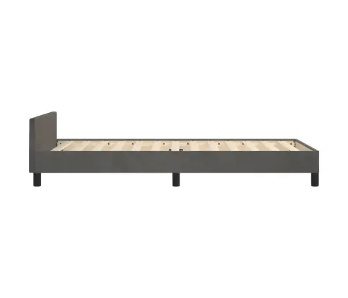 Voodiraam Ilma Madratsita Helehall, 90X190 Cm Samet