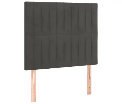 Voodiraam Ilma Madratsita, Tumehall, 120X200 cm Samet