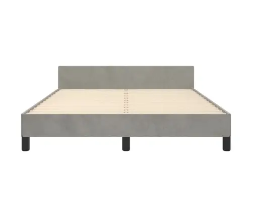 Voodiraam Ilma Madratsita, Helehall, 140X200 cm Samet