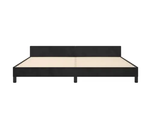 Voodiraam Ilma Madratsita, Must, 200X200 cm Samet