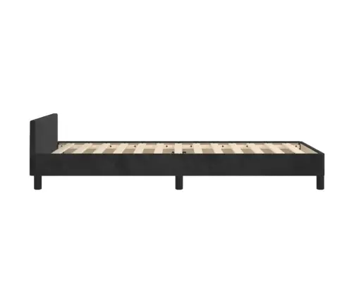Voodiraam Peatsiga, Must, 80X200 cm Samet Voodiraam Peatsiga, Must, 80X200 cm Samet