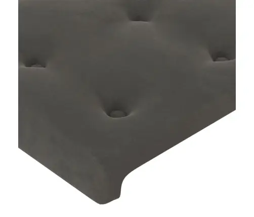 Voodiraam Ilma Madratsita, Tumehall, 90X200 cm Samet