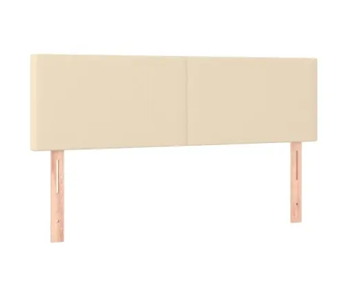 Lova Su Spyruoklėmis Ir Čiužiniu, Kreminė, 140X190 cm Audinys