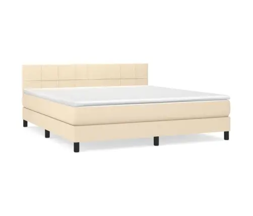 Kontinentaalvoodi Madratsiga, Kreemjas, 160X200 cm Kangas