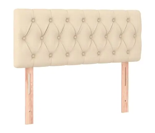 Atsperu Gultas Rāmis Ar Matraci, Krēmkrāsas, 90X200 Cm, Audums Vidaxl