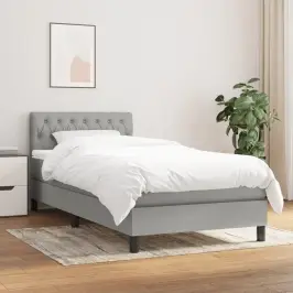 Kontinentaalvoodi Madratsiga, Helehall, 100X200 cm Kangas