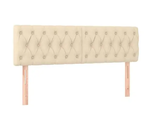 Atsperu Gulta Ar Matraci, Krēmkrāsas, 160X200 Cm, Audums Vidaxl