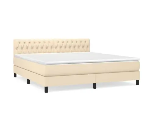 Kontinentaalvoodi Madratsiga, Kreemjas, 180X200 cm Kangas