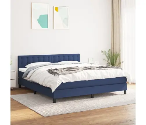 Kontinentaalvoodi Madratsiga, Sinine, 160X200 cm Kangas