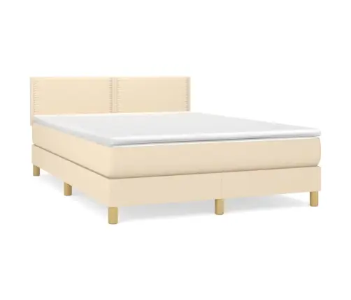 Kontinentaalvoodi Madratsiga, Kreemjas, 140X190 cm Kangas