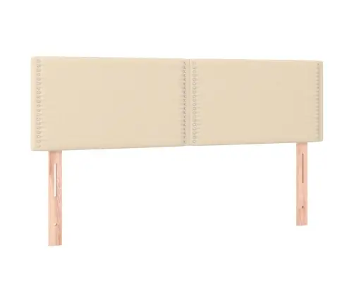 Atsperu Gulta Ar Matraci, Krēmkrāsas, 140X200 Cm, Audums Vidaxl