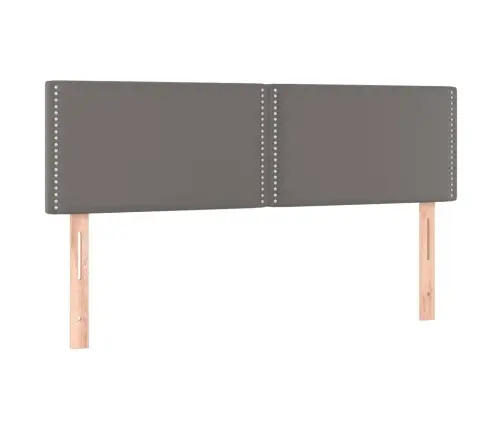 Lova Su Spyruoklėmis Ir Čiužiniu, Pilka,140X200cm Dirbtinė Oda