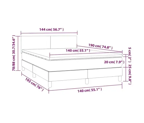 Atsperu Gulta Ar Matraci, Tumši Zaļš Samts, 140X190 Cm Vidaxl