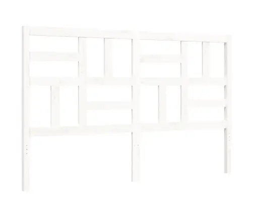 Gultas Rāmis Ar Galvgali, 160X200 Cm, Masīvkoks, Balts Vidaxl