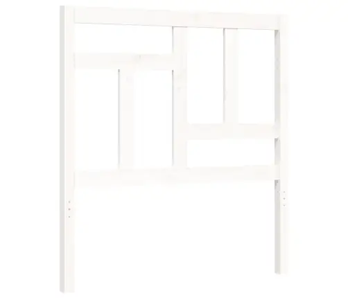 Gultas Rāmis Ar Galvgali, Balts, Masīvkoks, 90X200 Cm Vidaxl