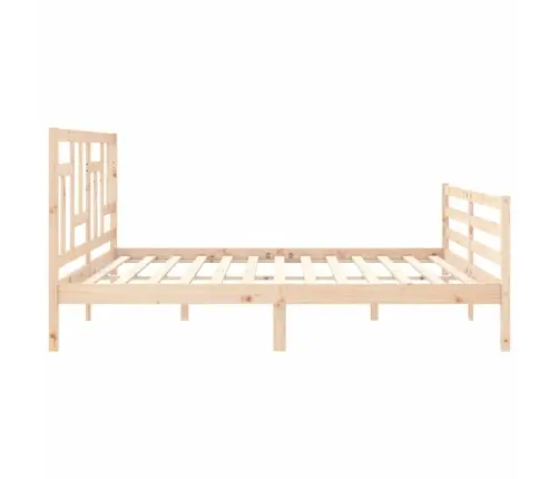Gultas Rāmis Ar Galvgali, 200X200 Cm, Masīvkoks Vidaxl