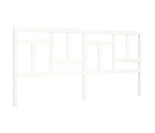 Gultas Rāmis Ar Galvgali, 200X200 Cm, Masīvkoks, Balts Vidaxl