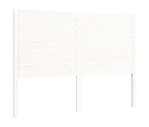 Gultas Rāmis Ar Galvgali, 140X190 Cm, Masīvkoks, Balts Vidaxl
