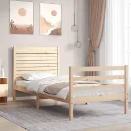 Gultas Rāmis Ar Galvgali, Masīvkoks, 90X200 Cm Vidaxl Gultas Rāmis Ar Galvgali, Masīvkoks, 90X200 Cm Vidaxl