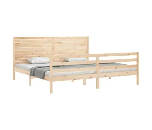 Gultas Rāmis Ar Galvgali, Super King Size, Masīvkoks Vidaxl