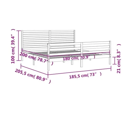 Lovos Rėmas Su Galvūgaliu, Baltas, Mediena, Itin Didelis