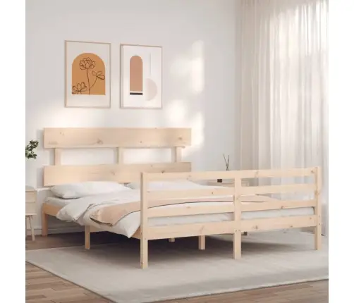 Lovos Rėmas Su Galvūgaliu, 160X200cm Medienos Masyvas