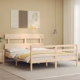 Lovos Rėmas Su Galvūgaliu, 160X200cm Medienos Masyvas