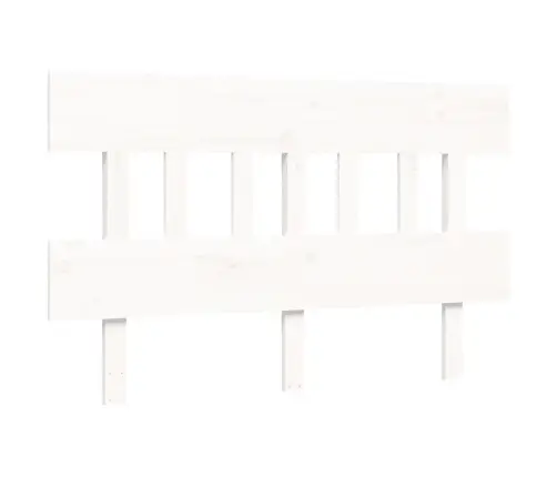 Gultas Rāmis Ar Galvgali, Balts, 140X190 Cm, Masīvkoks Vidaxl