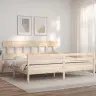 Gultas Rāmis Ar Galvgali, Super King Size, Masīvkoks Vidaxl
