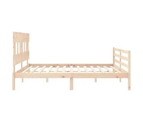Gultas Rāmis Ar Galvgali, Super King Size, Masīvkoks Vidaxl