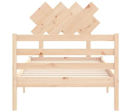 Gultas Rāmis Ar Galvgali, Vienvietīgs, Masīvkoks Vidaxl