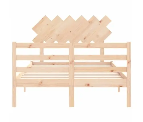 Gultas Rāmis Ar Galvgali, Divvietīgs, Masīvkoks Vidaxl