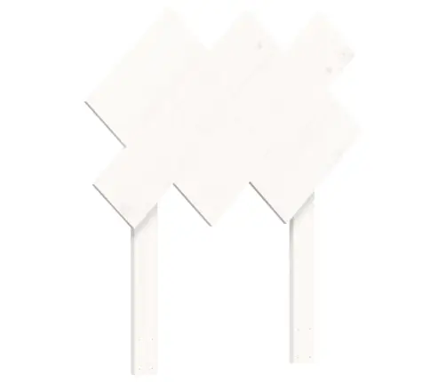 Gultas Rāmis Ar Galvgali, Balts, Masīvkoks, 90X200 Cm Vidaxl