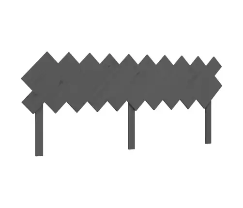 Gultas Rāmis Ar Galvgali, Pelēks, 200X200 Cm, Masīvkoks Vidaxl